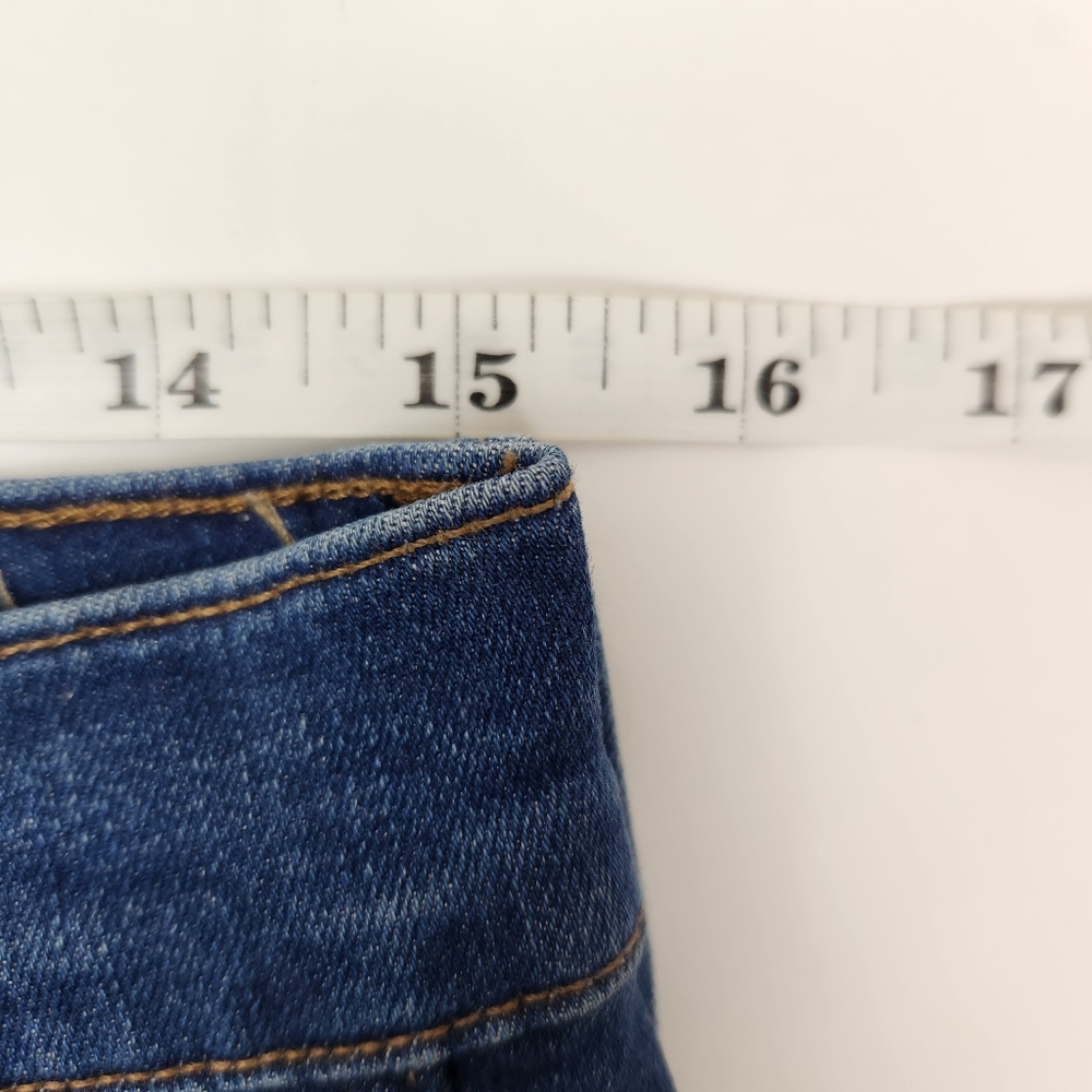 Madewell 10" High-Rise Skinny Jeans In Hannah Wash Button Fly Blue Denim Size 28 - Picture 6 of 15